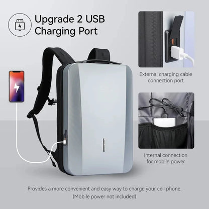 Hard Shell Laptop Backpack with Combination Lock for Business & Travel