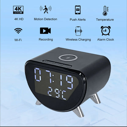 WiFi Clock Camera with Wireless Charging, Motion