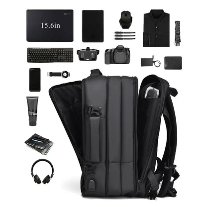 Business Backpack 18" – Water-Resistant PU, Flight-Approved, Overnight & Travel