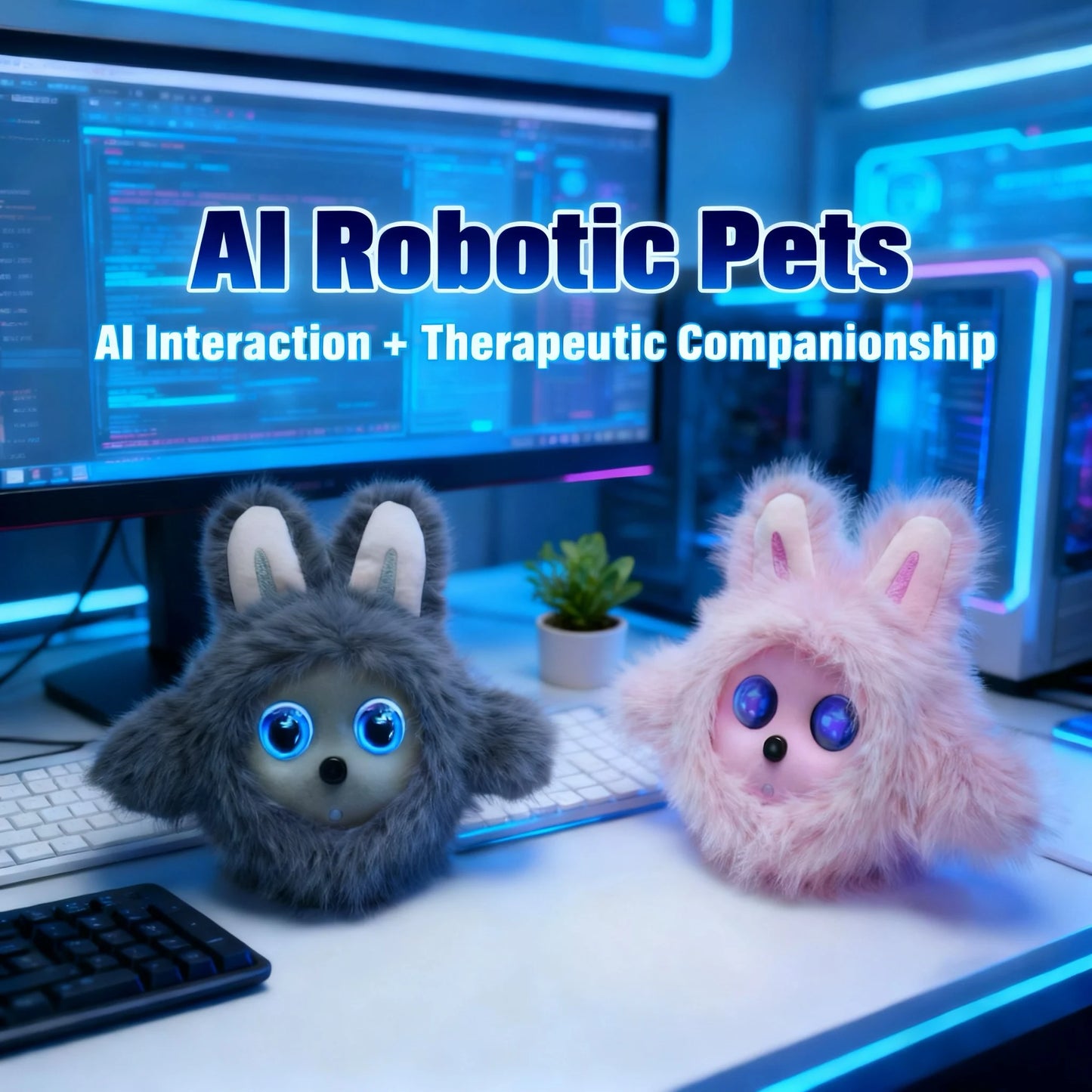 AI Companion Robot Interactive Robotic Pet with Voice Dialogue Touch Interaction Role Switching Assistant