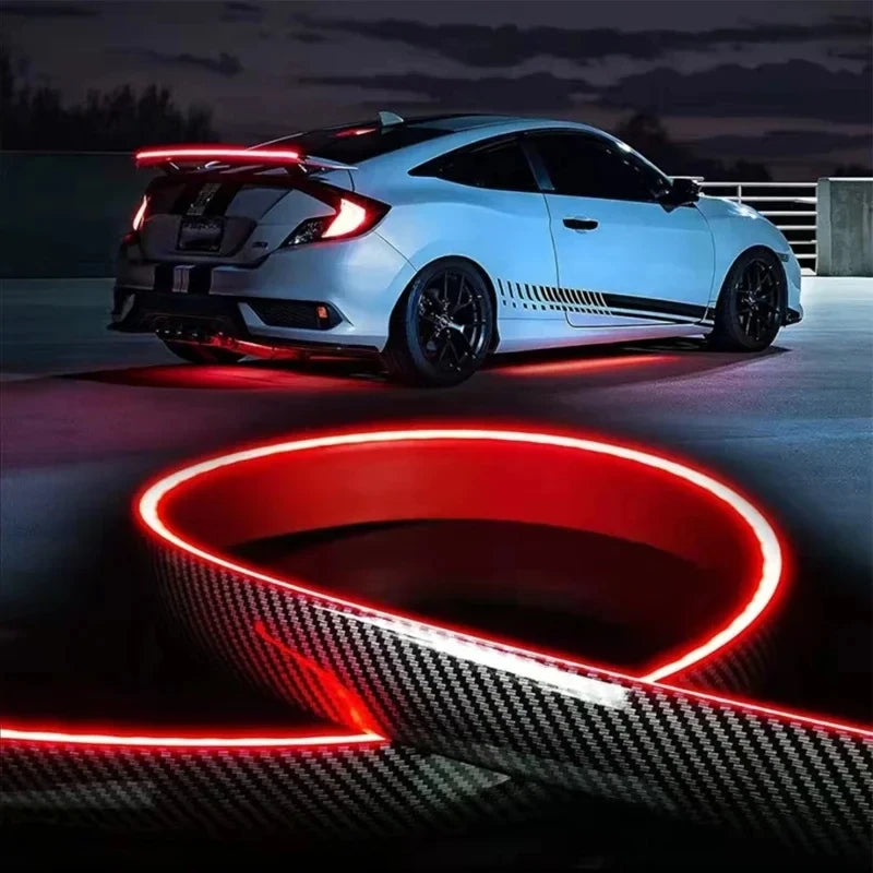 LED Car Trunk Tail Light Strip – DRL, Brake & Flowing Turn Signal, Universal Fit