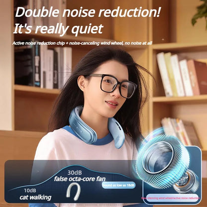 Portable Neck Fan 10000mAh Rechargeable Fan Mini 3-Speeds