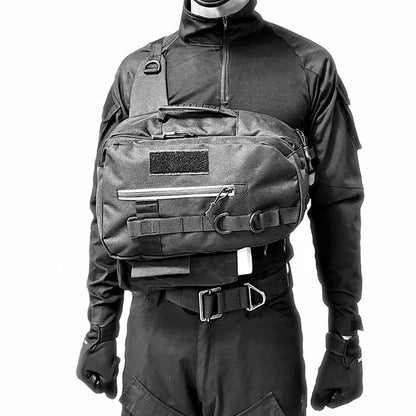 Men's Nylon Chest Bag with Water Bottle Holder – Crossbody