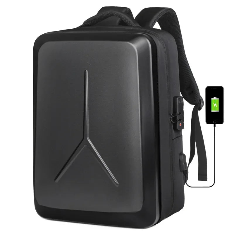 Hard Shell Backpack with Password Lock – Large Capacity Laptop Bag