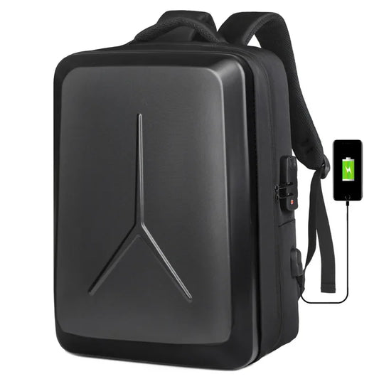 Hard Shell Backpack with Password Lock – Large Capacity Laptop Bag