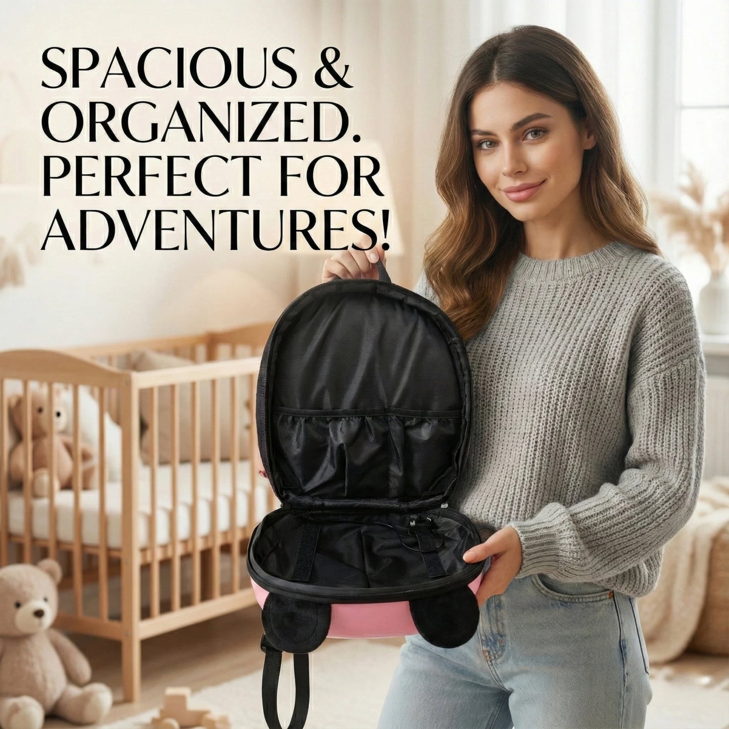 Smart LED Panda Backpack with Programmable Pixel Art Screen