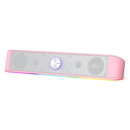 GS560 RGB Desktop Soundbar, 2.0 Channel Computer