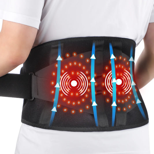Vibration Massager Belt, Red Light Hot Compress