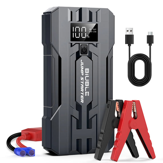3000A Peak Car Jump Starter 25000mAh 12V Portable Battery Booster with LCD Display & USB