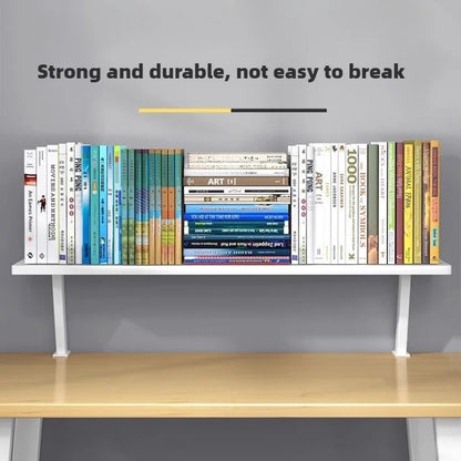 Wooden Desk Organizer with Metal U-Clamp – Storage Rack for Office, Study & Reading