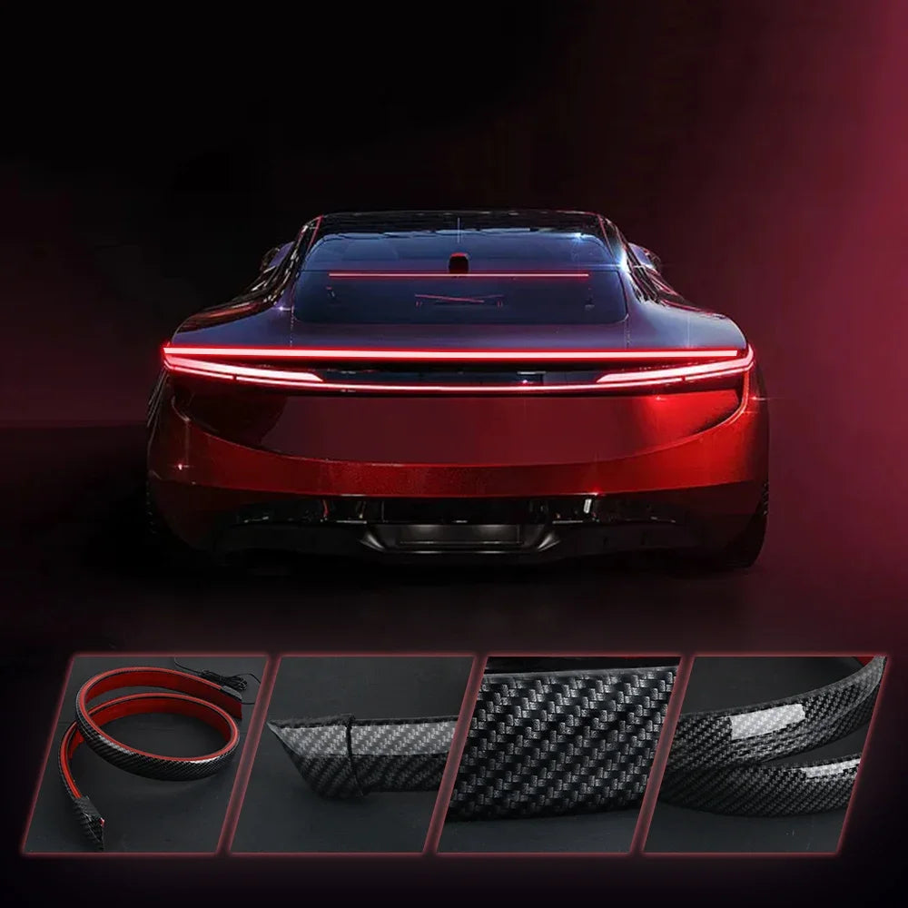 LED Car Trunk Tail Light Strip – DRL, Brake & Flowing Turn Signal, Universal Fit