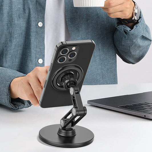 Magnetic Phone Holder Stand Adjustable Desktop Mobile Stand for iPhone Samsung Xiaomi