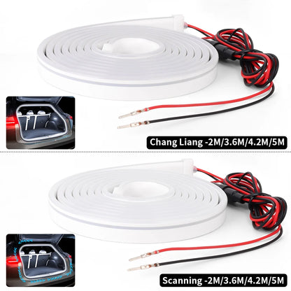 Automatic LED Car Trunk Light Strip 2M/4M Interior Ambient Lighting 12V