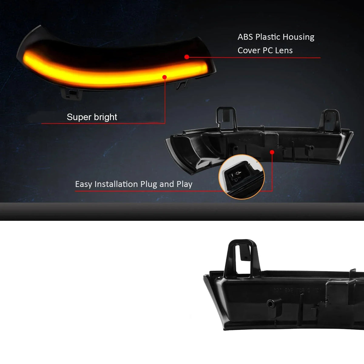 Sequential LED Side Mirror Turn Signal Lights – VW Golf MK5, Jetta, Passat, EOS, Skoda