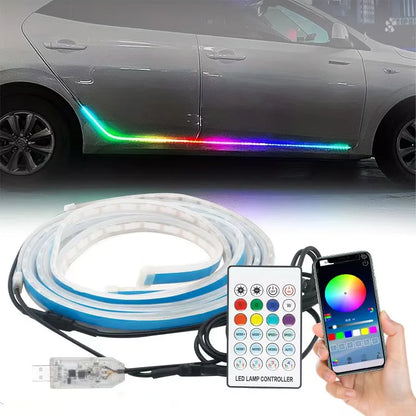 IP68 RGB Car Door Sill Ambient Light Strip – Music Sync, Dream Color, 120/150/180cm