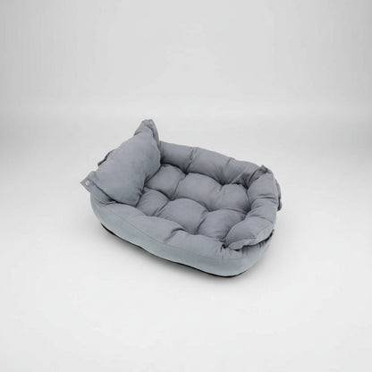 Gray pet bed on a white background