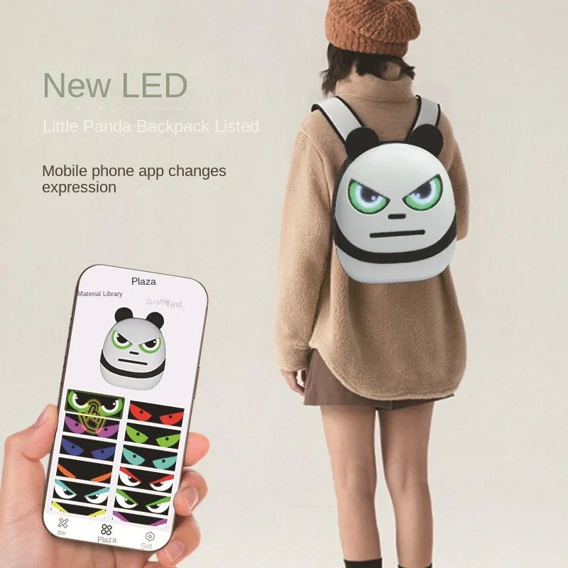 Smart LED Backpack – Bluetooth Programmable Pixel Screen, DIY Text & Animation Display, Hard Shell Waterproof