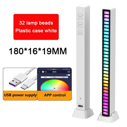 RGB LED Music Rhythm Light USB Sound Control Ambient Lamp with App Control