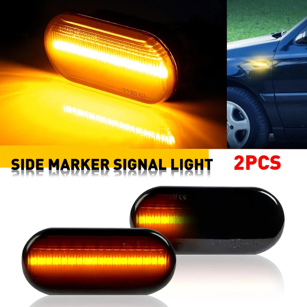 VW Dynamic Sequential LED Side Marker Turn Signal – Smoked, Amber, IP67, Golf MK4 Jetta Bora Passat B5 GTI 1999–2004