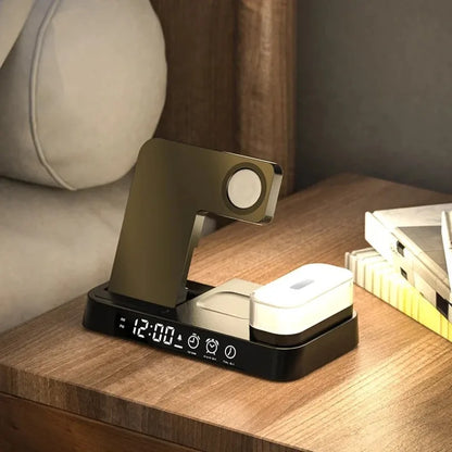 30W 3 In 1 Fast Charging Station Wireless Charger Stand Pad