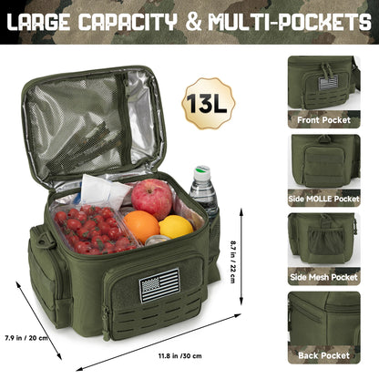Tactical Insulated Lunch Bag for Men – Heavy Duty Thermal Cooler Bag