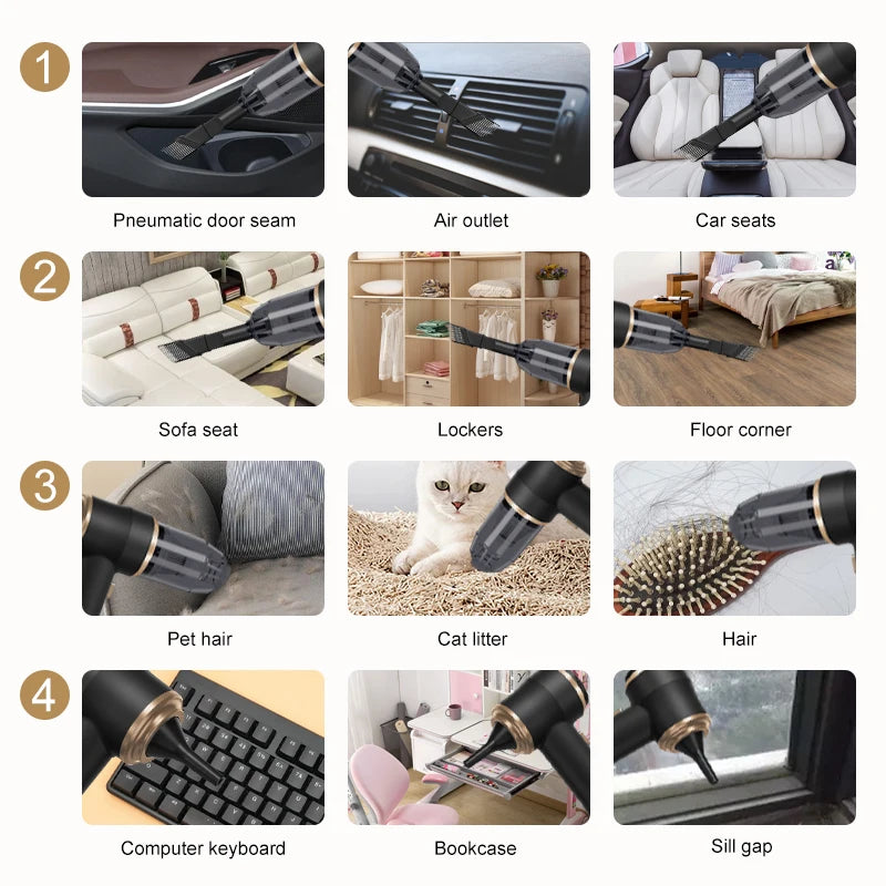 Power Car Blower Vacuum, 2-in-1 Strong Suction