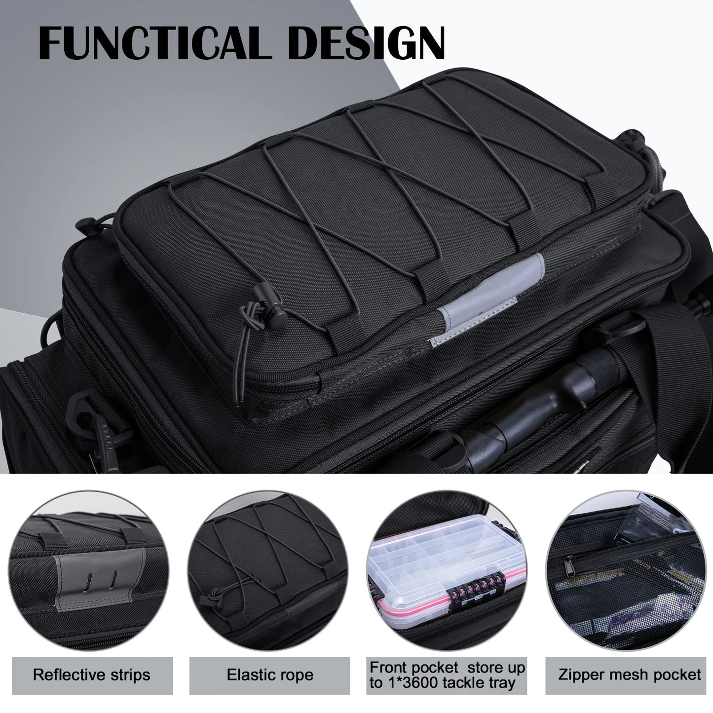 Large Fishing Tackle Bag – Water-Resistant Shoulder Bag