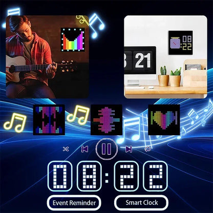 Smart LED Matrix Pixel Display RGB DIY Bluetooth App Controlled Animation Frame for Gaming Room Decor
