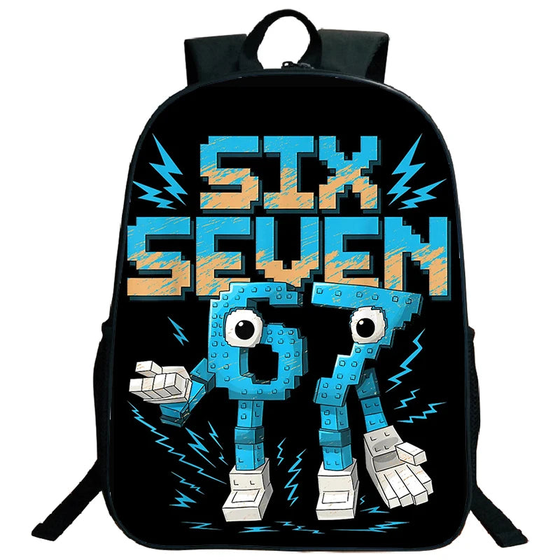 Brainrot 67 Kids School Backpack – Funny Number Print, Lightweight Daypack for Boys & Girls