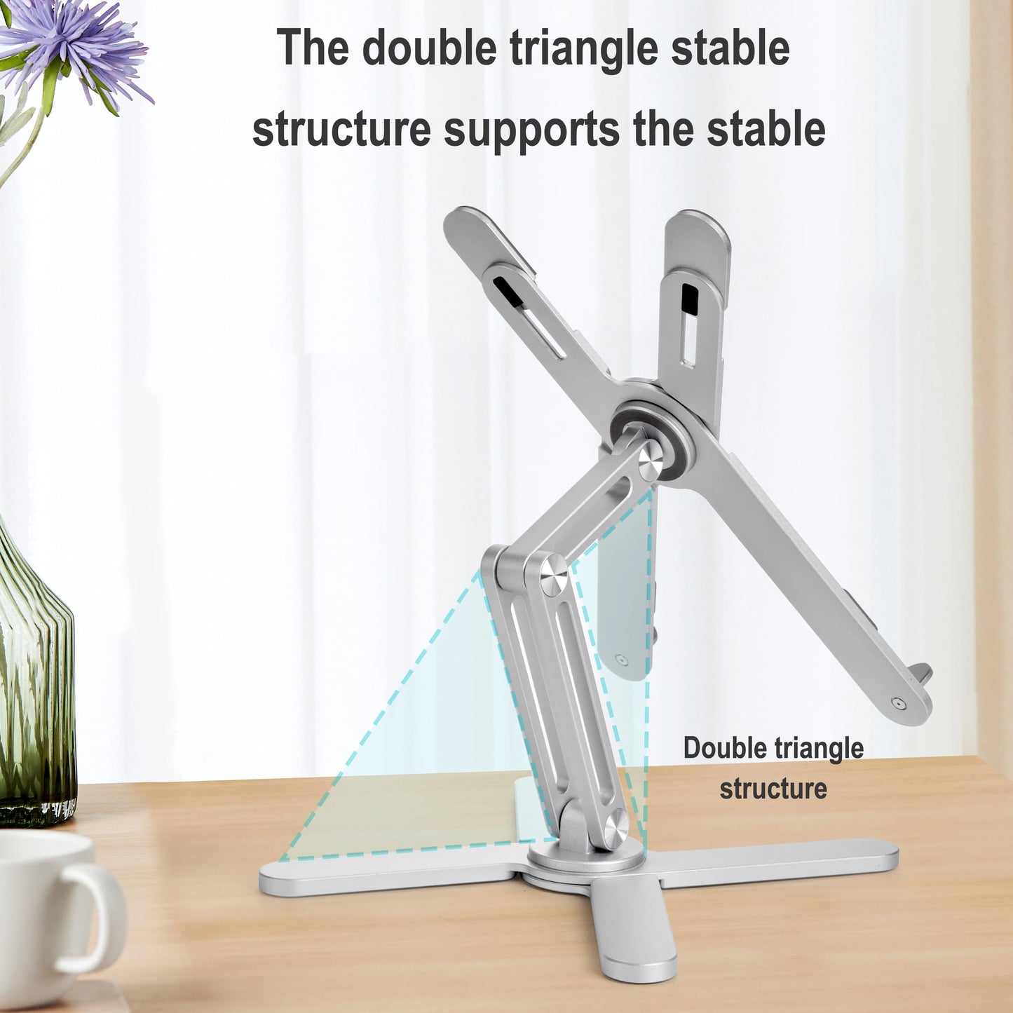 Foldable Laptop Stand 360 Degree Rotation Adjustable Aluminum Alloy Notebook Holder for 10 to 17 Inch Laptops