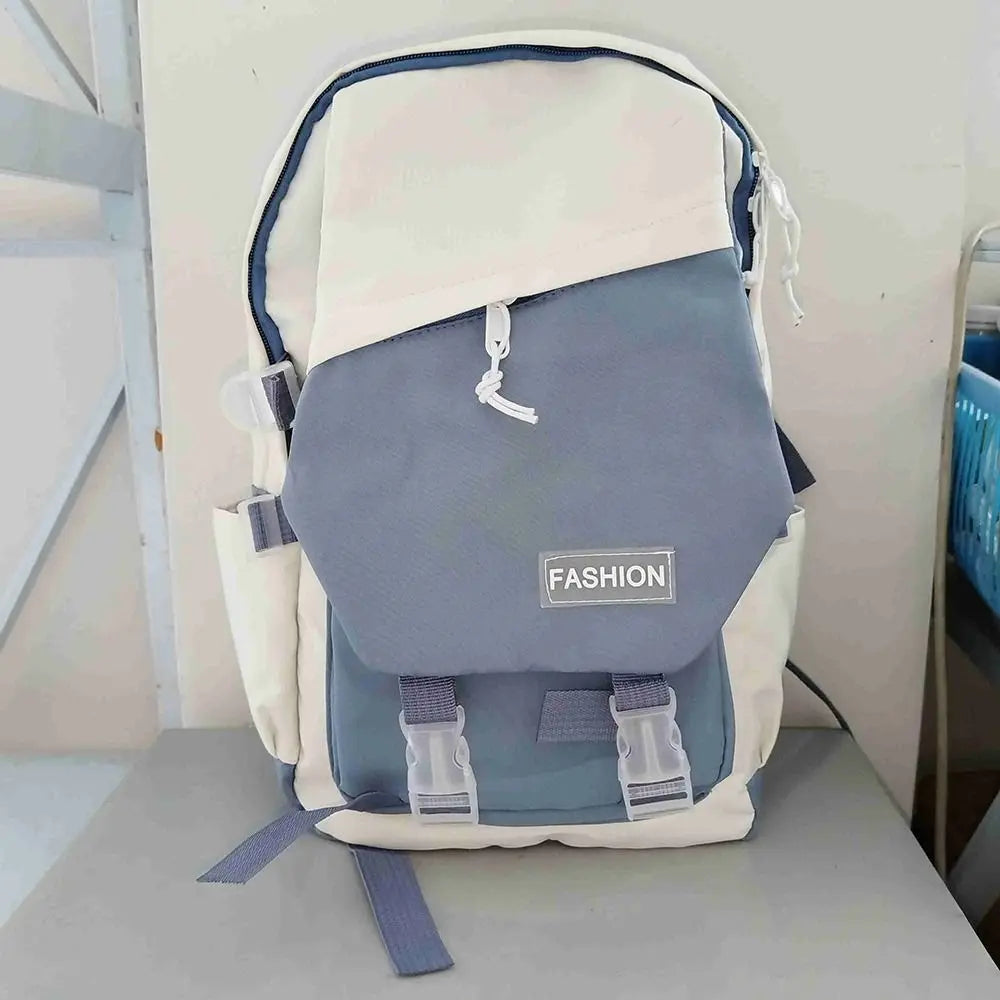 Nylon School Backpack with Optional Accessories