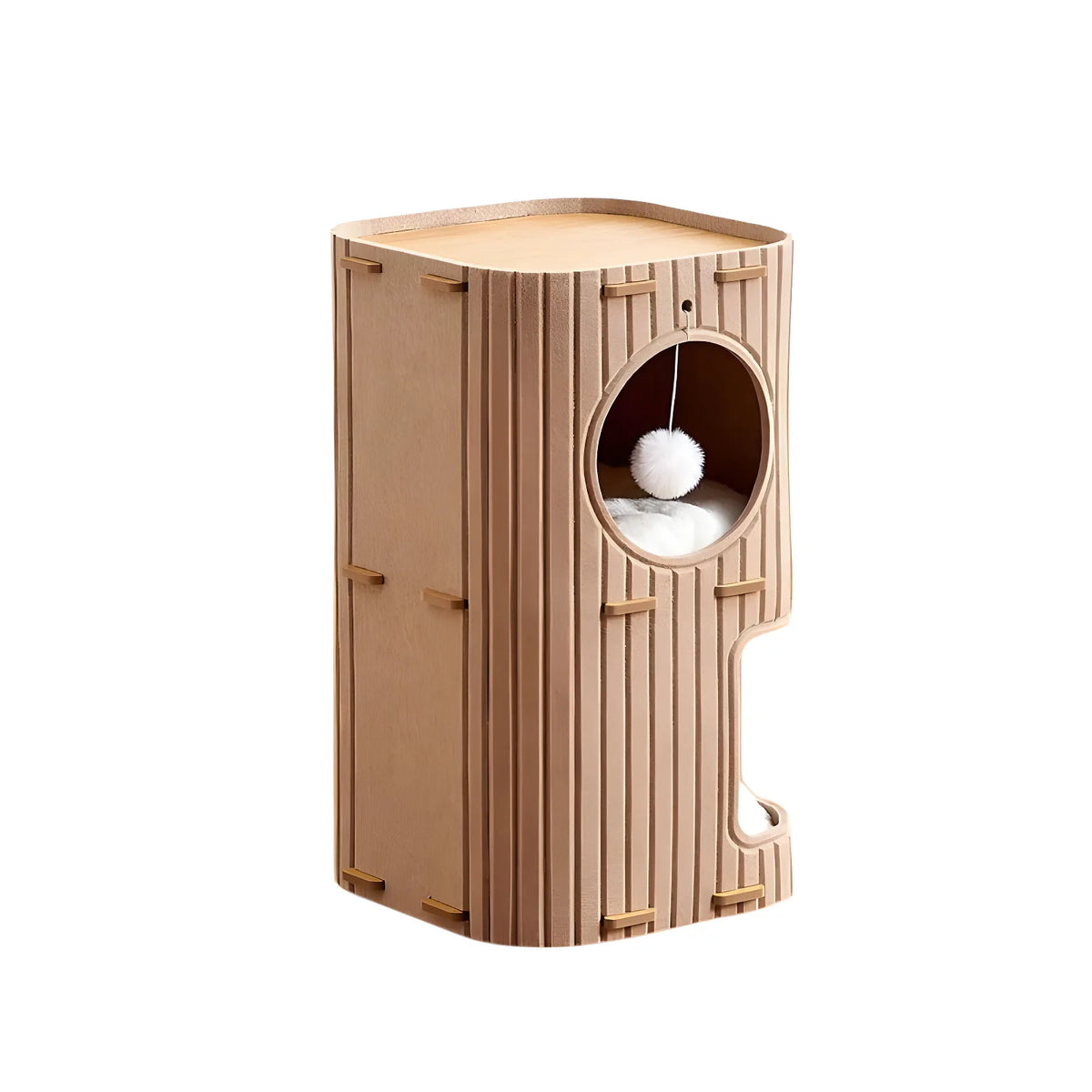 3-Tier Cat Tree with Integrated Sleeping Nest – Scratch-Resistant Cat Condo