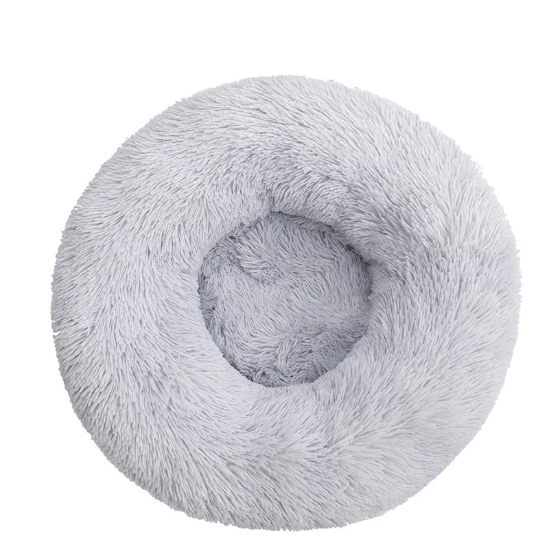 Calming Donut Pet Bed – Orthopedic Round Bed for Dogs and Cats