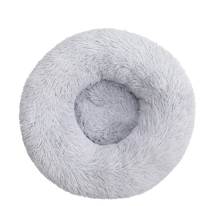 Calming Donut Pet Bed – Orthopedic Round Bed for Dogs and Cats