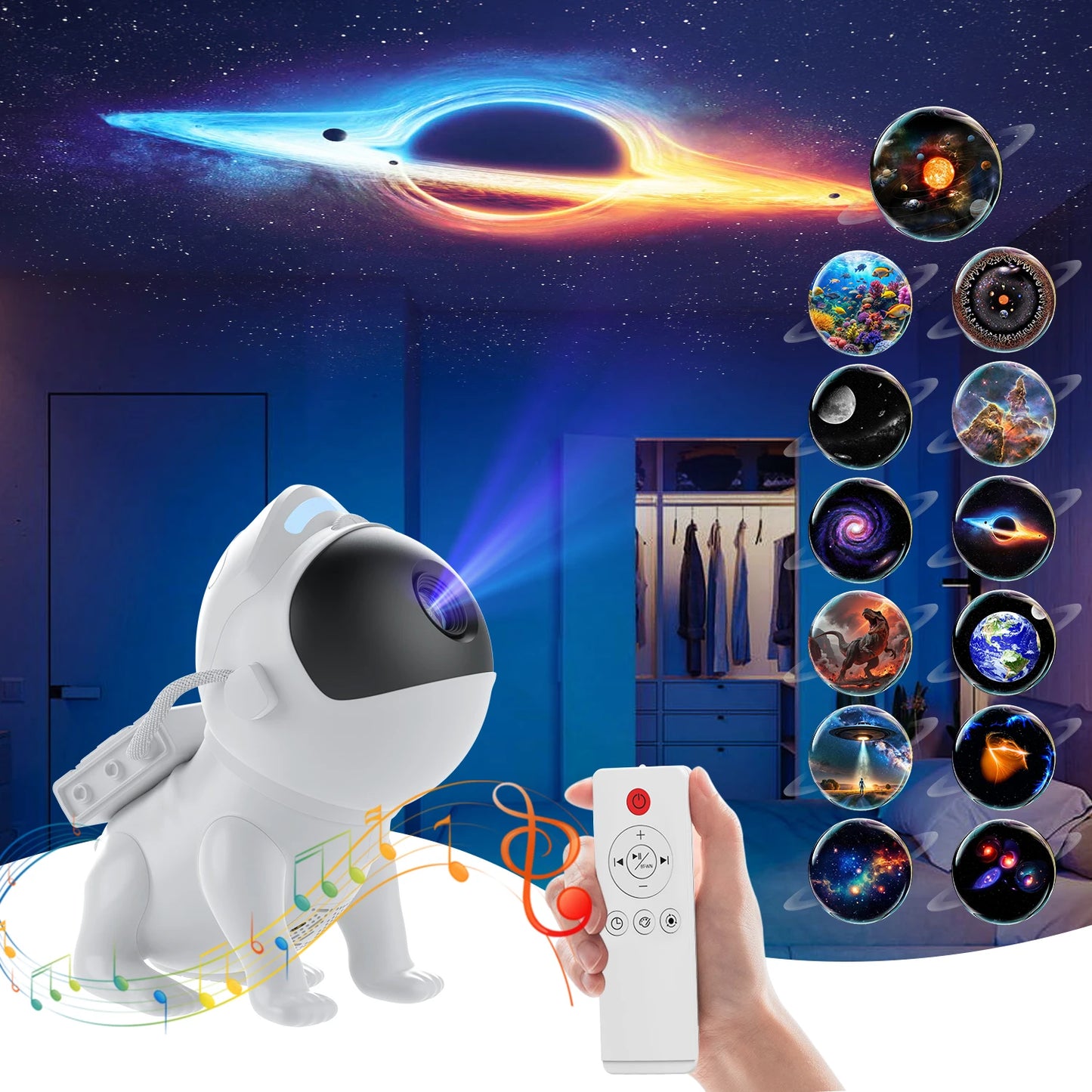 Space Dog Galaxy Projector Planetarium Night Light 13 in 1 Ultra Clear Projection Lamp for Room