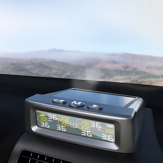 Solar TPMS Tire Pressure Monitoring System with 4 or 6 Waterproof External Sensors and Digital Display