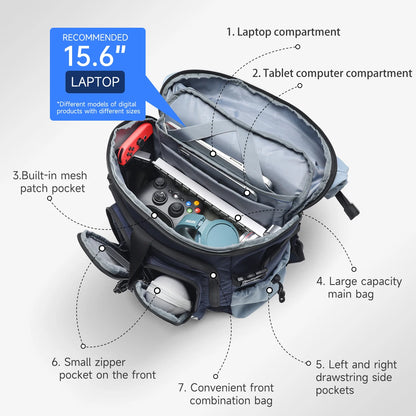Expandable 900D Nylon Laptop Backpack 22L–32L with 10-Year Zipper Warranty