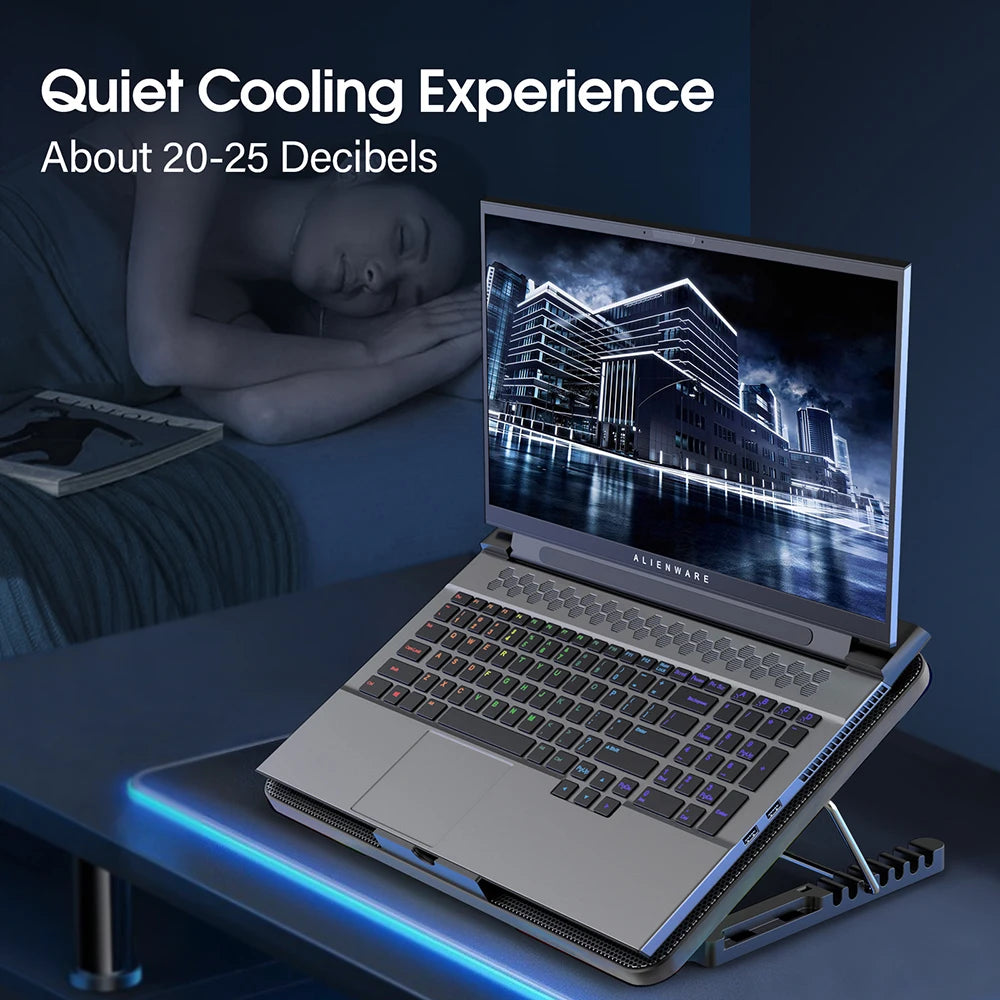 Laptop Cooling Pad 15.6-17.3inch with 6 Quiet