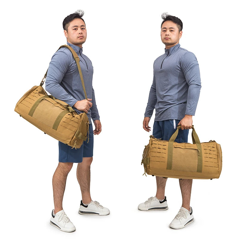 40L Tactical Duffle Bag with Shoe Compartment – Gym, Travel & Outdoor