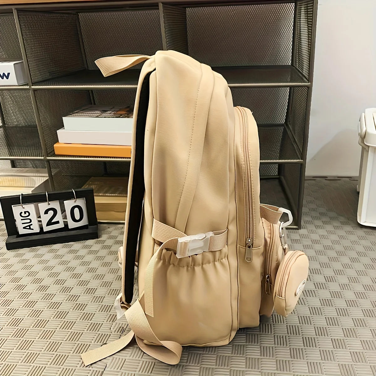 Lightweight Casual Backpack for School & Travel – Nylon, Multi-Pocket
