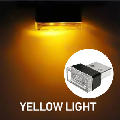 Mini USB LED Car Interior Ambient Light Decorative Plug-In Lamp