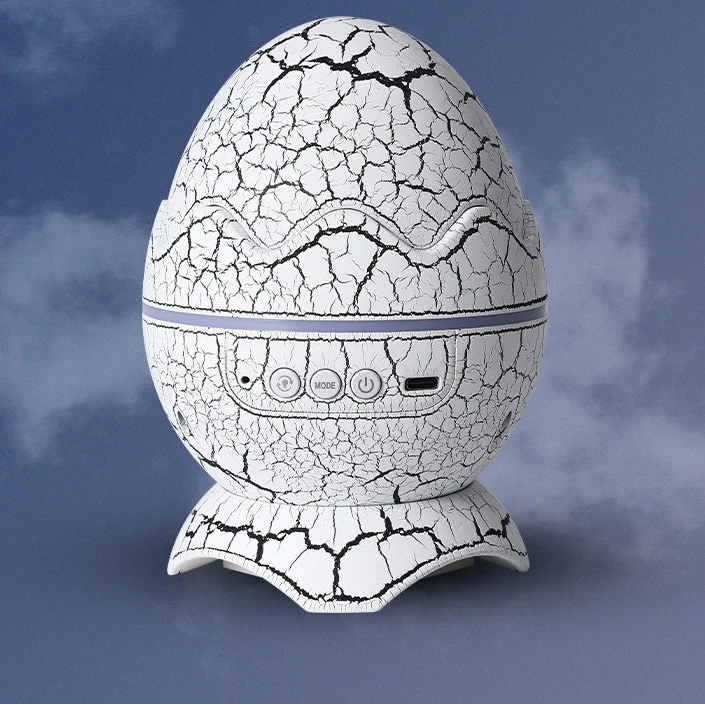 Dinosaur Egg Galaxy Star Projector Night Light with Music Player and White Noise Nebula Lamp