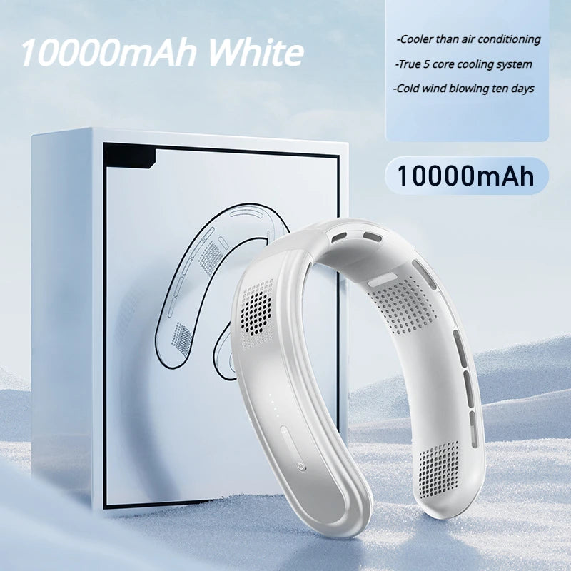 Portable Neck Fan 10000mAh Rechargeable Fan Mini 3-Speeds