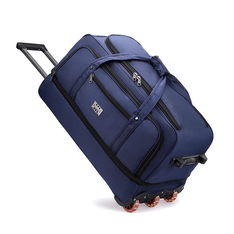 Oxford Trolley Travel Bag – Large Capacity Rolling Boarding Bag for Business & Short Trips
