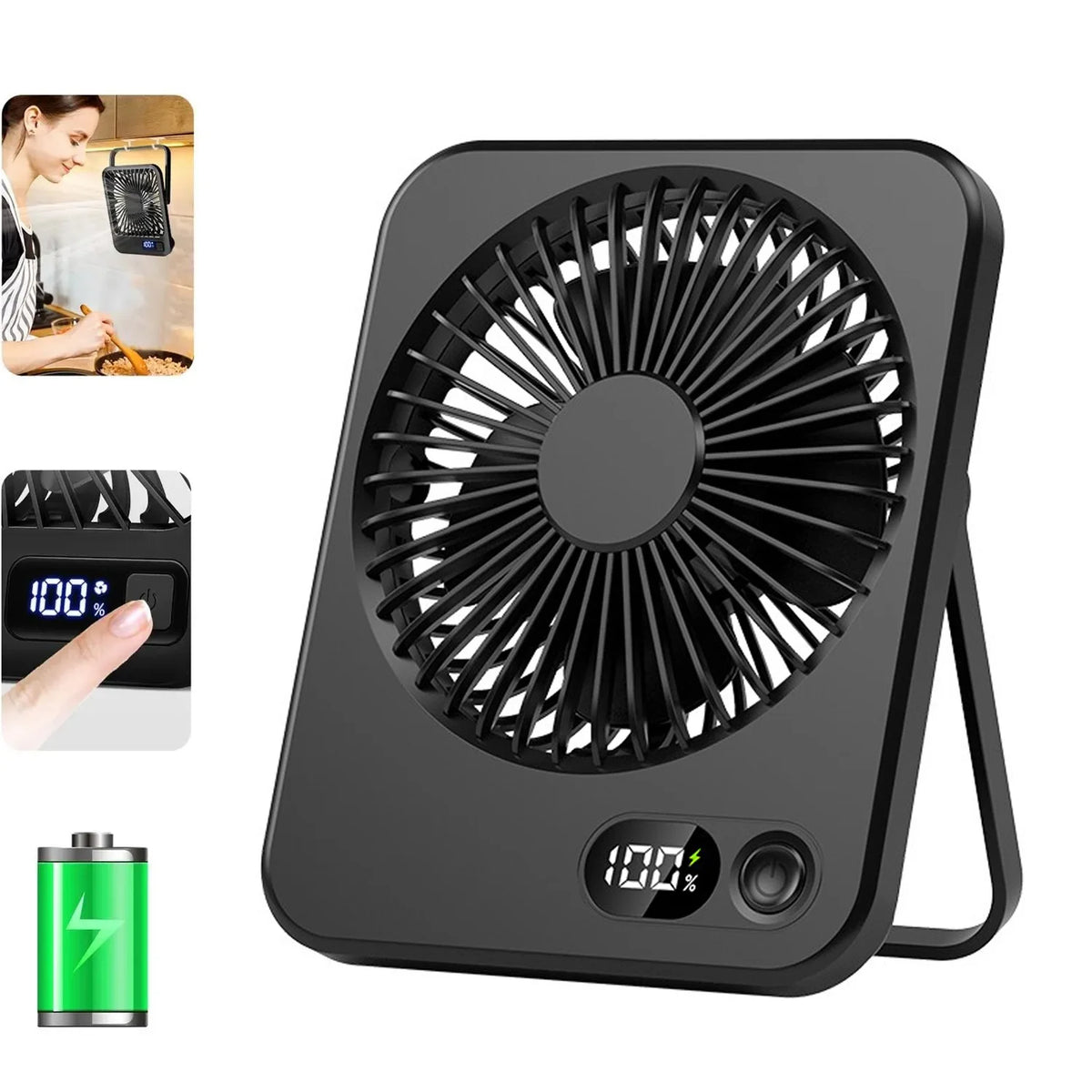 Mini Portable Folding Fan – USB Rechargeable Handheld & Desk Fan