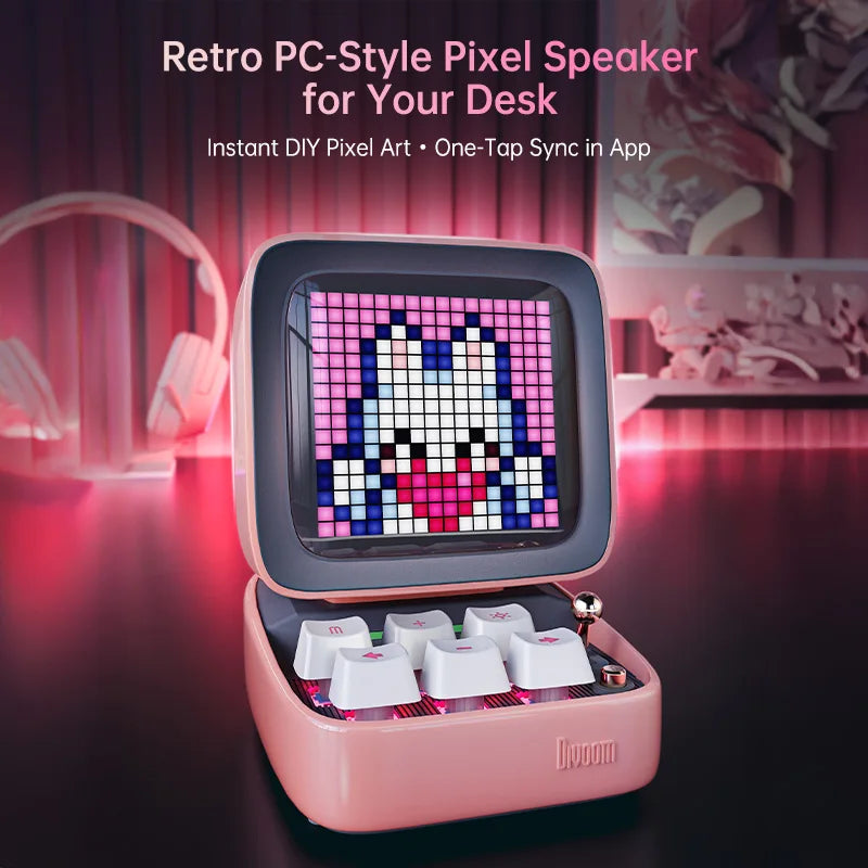 Retro Pixel Art Bluetooth Portable Speaker