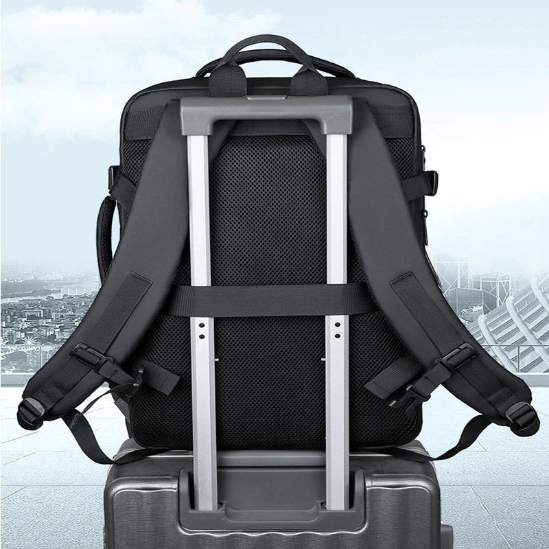 Business Backpack 18" – Water-Resistant PU, Flight-Approved, Overnight & Travel