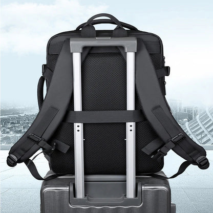 Business Backpack 18" – Water-Resistant PU, Flight-Approved, Overnight & Travel