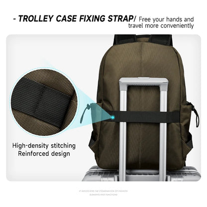 16 Inch Laptop Travel Backpack with Large Capacity & Luggage Strap
