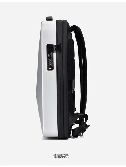 Men's Anti-Theft Hard Shell Laptop Backpack with USB Charging Port